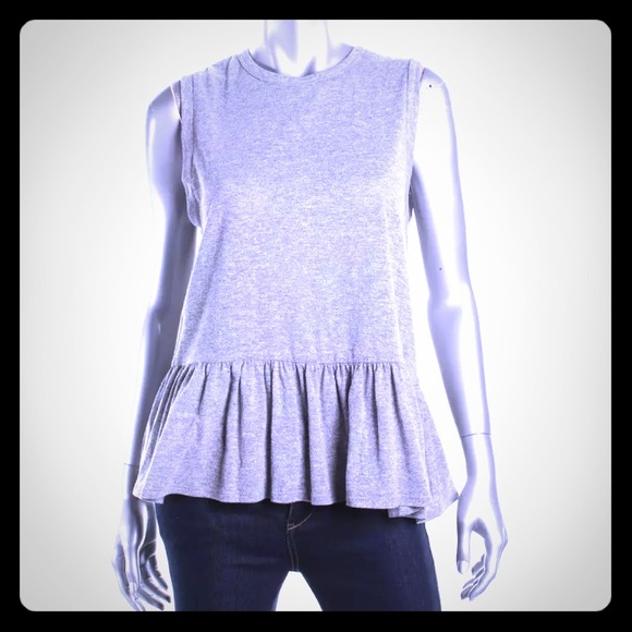 Aqua Tops - NWOT Aqua Capsule Peplum Sleeveless Top Size L